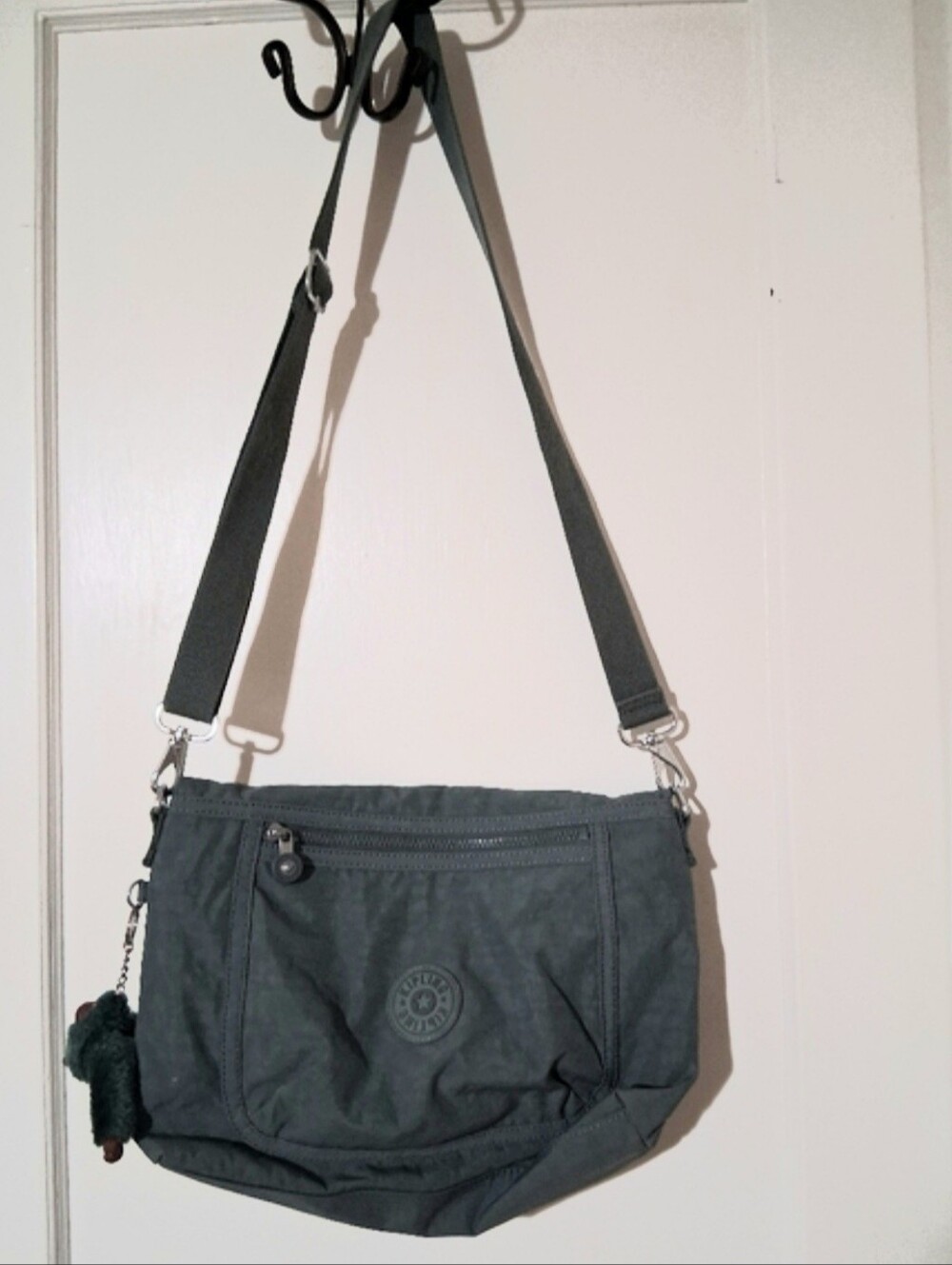 Dark Green Kipling Crossbody Bag - Lightweight & Durable